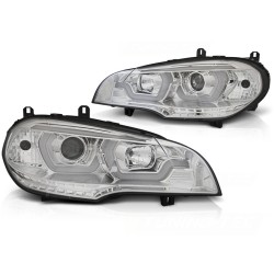 Phares TUBE LIGHT DRL chrome pour BMW X5 E70 07-13
