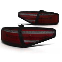 Feux arrière LED BAR rouge fumé séquentiel pour AUDI A4 B8 12-15 berline OEM LED