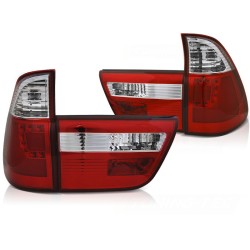 Feux arrière LED BAR rouges et blancs pour BMW X5 E53 09.99-10.03