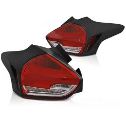 Feux arrière FORD FOCUS 3 15-18 HATCHBACK ROUGE BLANC SÉQUENTIEL LED