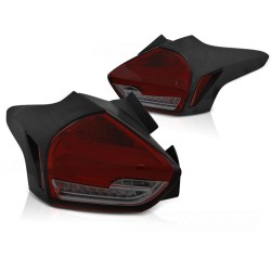 Feux arrière FORD FOCUS 3 15-18 HATCHBACK ROUGE FUMÉ SÉQUENTIEL LED