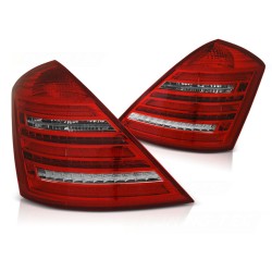 Feux arrière LED rouge blanc séquentiel look W222 pour Mercedes W221 S-Klasse 05-09