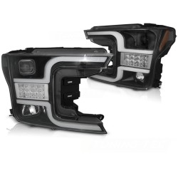 PHARES TUBE LIGHT NOIR pour FORD F150 MK13 17-20