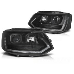Phares TUBE LIGHT T6 LOOK NOIR pour VW T5 2010-2015