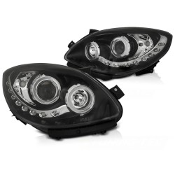 Phares RENAULT TWINGO 07-11 Feux de Jour Noir