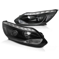 Phares LED Noirs pour Ford Focus MK3 11-10.14