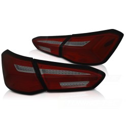 Feux arrière LED rouge fumé séquentiel pour Ford Focus 4 18-21 Hatchback