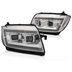 Phares TUBE LIGHT chrome DRL séquentiel pour VW Crafter II 2017-
