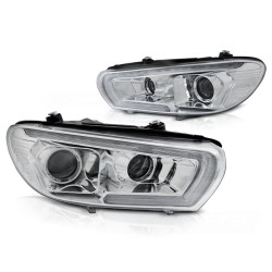Phares Xénon Tube Séquentiel LED Chrome pour VW Scirocco 08-04.14
