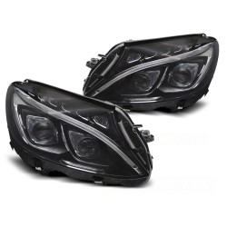 Phares TRUE DRL noirs pour MERCEDES W205 14-18