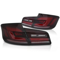 Feux arrière séquentiels LED BAR rouge fumé pour BMW F10 10-16