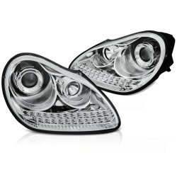 Phares PORSCHE CAYENNE 02-06 FEUX DE JOUR CHROME HID XENON