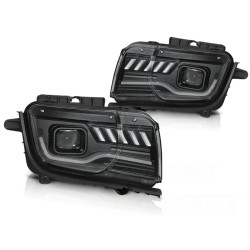 Phares CHEVROLET CAMARO 09-13 TUBE LUMINEUX SÉQUENTIEL NOIR