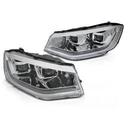 Phares TUBE LIGHT chrome DRL séquentiel pour VW CADDY 20-