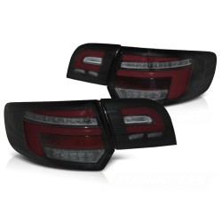Feux arrière à LED séquentiels rouges noirs pour AUDI A3 8P 5D 03-08