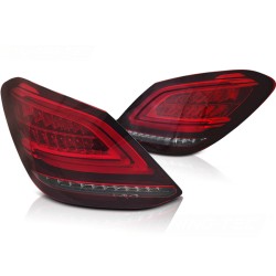 Feux arrière à LED rouge blanc séquentiel pour MERCEDES C-CLASS W205 14-18