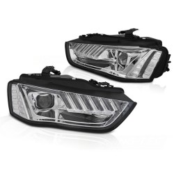 Phares LED chromés séquentiels pour AUDI A4 B8 12-15
