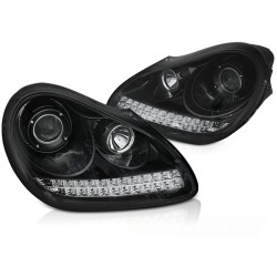Phares PORSCHE CAYENNE 02-06 feux de jour noirs HID XENON