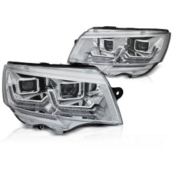 Phares tube light chrome DRL séquentiel pour VW T6.1 20-