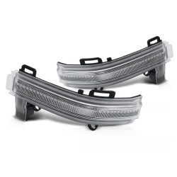 Clignotants latéraux dans le rétroviseur LED blanc séquentiel pour VW Crafter 2017-