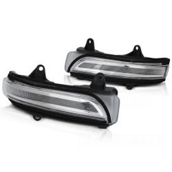 Clignotants latéraux dans le rétroviseur LED blanc séquentiel pour TOYOTA LAND CRUISER 150 09-