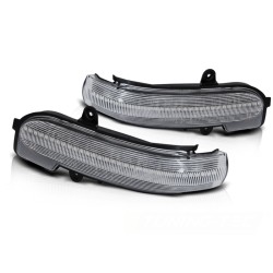 Clignotants latéraux dans le rétroviseur LED blanc séquentiel pour MERCEDES W203 T203 CL203 00-07