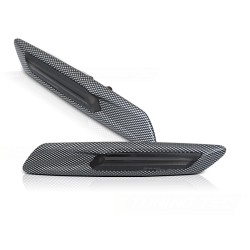 Clignotants latéraux séquentiels carbone fumé compatible BMW F10/F11 10-13