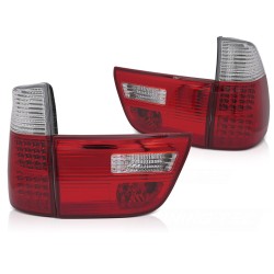 Feux arrière LED rouge blanc compatibles BMW X5 E53 09.99-10.03