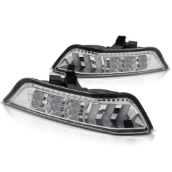 Clignotants avant LED séquentiels chromés pour Ford Mustang 15-17