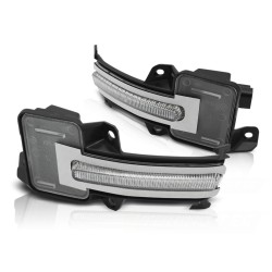 Clignotants latéraux séquentiels dans le rétroviseur LED blanc pour HONDA CIVIC X 16-21