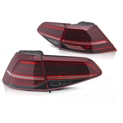 Feux arrière à LED rouges séquentiels pour VW Golf 7 2013-2019