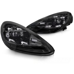 PHARES LED DRL NOIRS pour PORSCHE CAYENNE 10-15