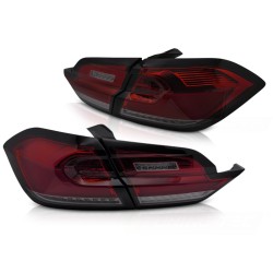 Feux arrière LED rouge fumé pour Ford Fiesta MK8 17-21 Hatchback