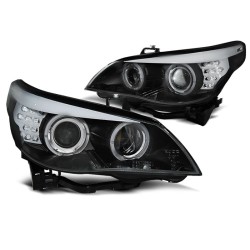 Phares Xénon D1S Angel Eyes Noir Indicateur LED pour BMW E60/E61 05-07
