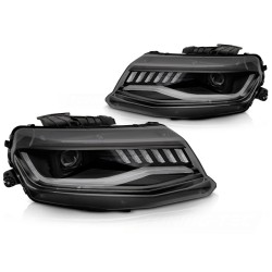 Phares CHEVROLET CAMARO 16-18 HID séquentiel noir