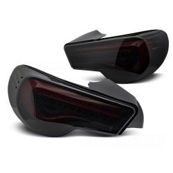 Feux arrière TOYOTA GT86 12-21 LED BAR NOIR FUMÉ ROUGE SÉQUENTIEL