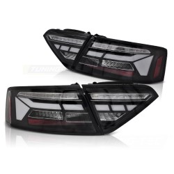 Feux arrière à LED séquentiels noirs pour AUDI A5 2011-2016