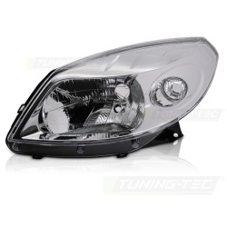 Phare chromé côté gauche TYC pour DACIA SANDERO 08-12