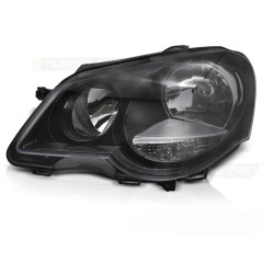 Phare noir côté gauche TYC pour VW Polo 9N3 05-09