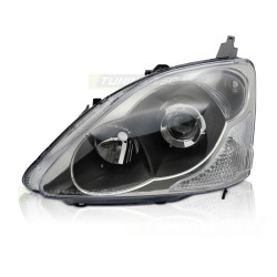 Phare noir côté gauche TYC pour HONDA CIVIC 03-06 HATCHBACK
