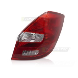 Feu arrière rouge blanc côté droit TYC pour SKODA FABIA 07-14