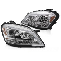 Phares tube light chrome séquentiel pour Mercedes W164 ML M-Klasa 09-11
