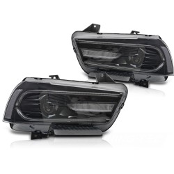 Phares DODGE CHARGER LX II 11-15 LED Noir