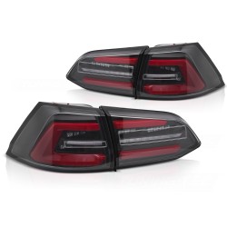 Feux arrière LED noirs avec séquentiel rouge pour VW Golf 7 2013-2017 SW
