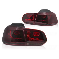 Feux arrière LED rouge fumé séquentiel pour VW Golf 6 08-13