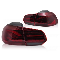 Feux arrière LED rouges OLED pour VW Golf 6 08-13