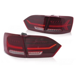 Feux arrière LED BAR rouge blanc pour VW JETTA VI 11-18