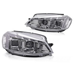Phares chromés LED séquentiels pour VW Golf 7 17-19