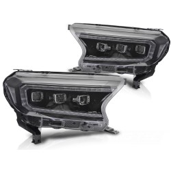 Phares LED noirs pour FORD RANGER V 16-22