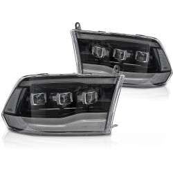 Phares LED Noirs DODGE RAM 09-18